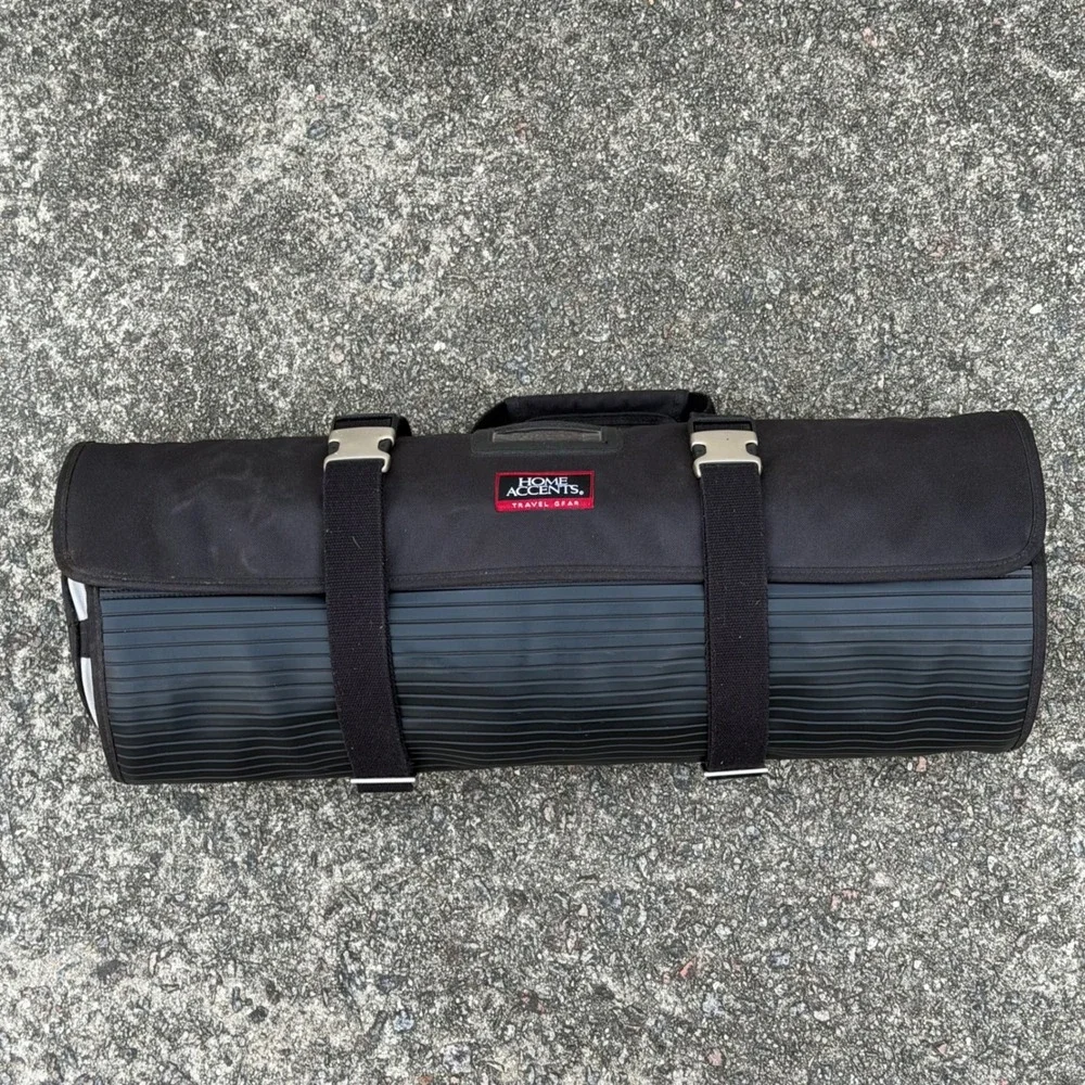 Home Accents Travel Gear Roll Up Garment Bag‎ Black Canvas Hanging Suit Carrier